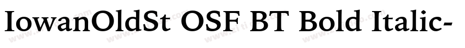 IowanOldSt OSF BT Bold Italic字体转换